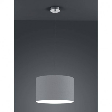 SUSPENSION - HOTEL - ACIER BROSSE - E27 - ABJ GRIS - Ø400