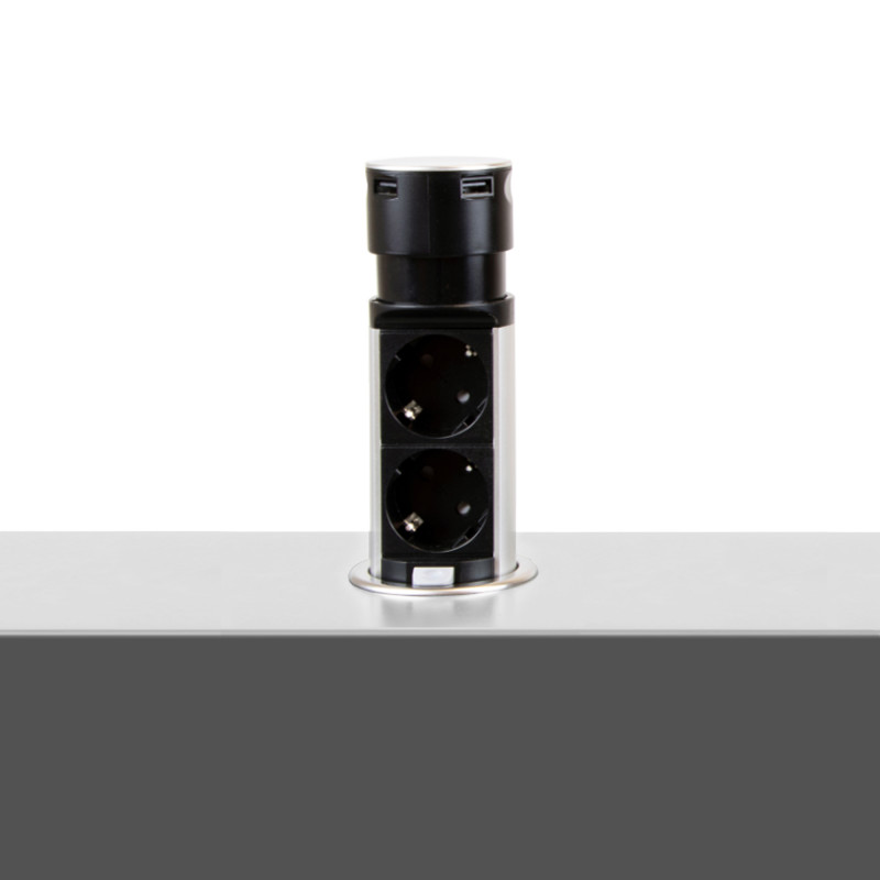                         Emuca Multiconnecteur Vertikal Push 60, Acier inoxydable, Acier et Plastique, 1 ut.