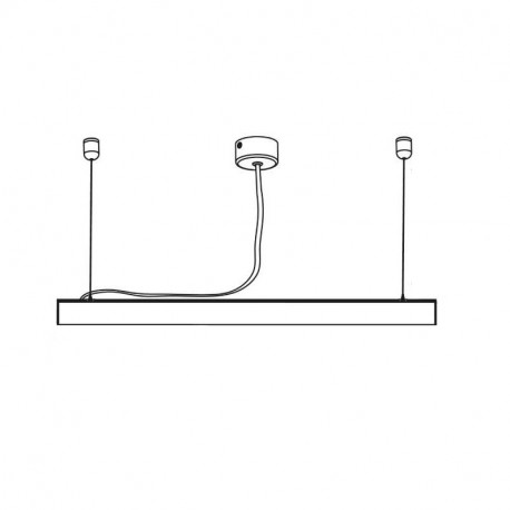 Câble d'alimentation + base LINEAR 1P Indigo - Blanc