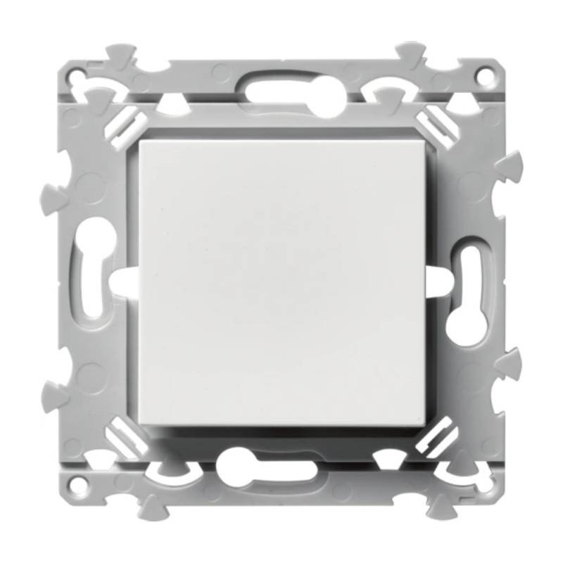                         Va-et-vient/Poussoir Essensya Hager - 250V - 10AX - Blanc