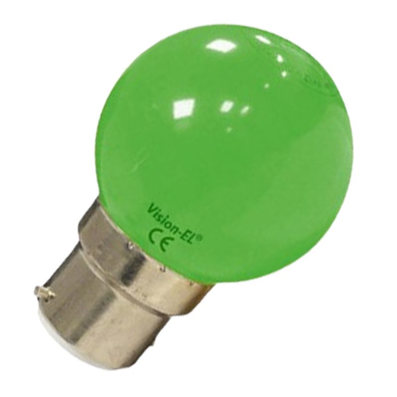                        Ampoule LED LED B22 - 1W - Vert - Non dimmable