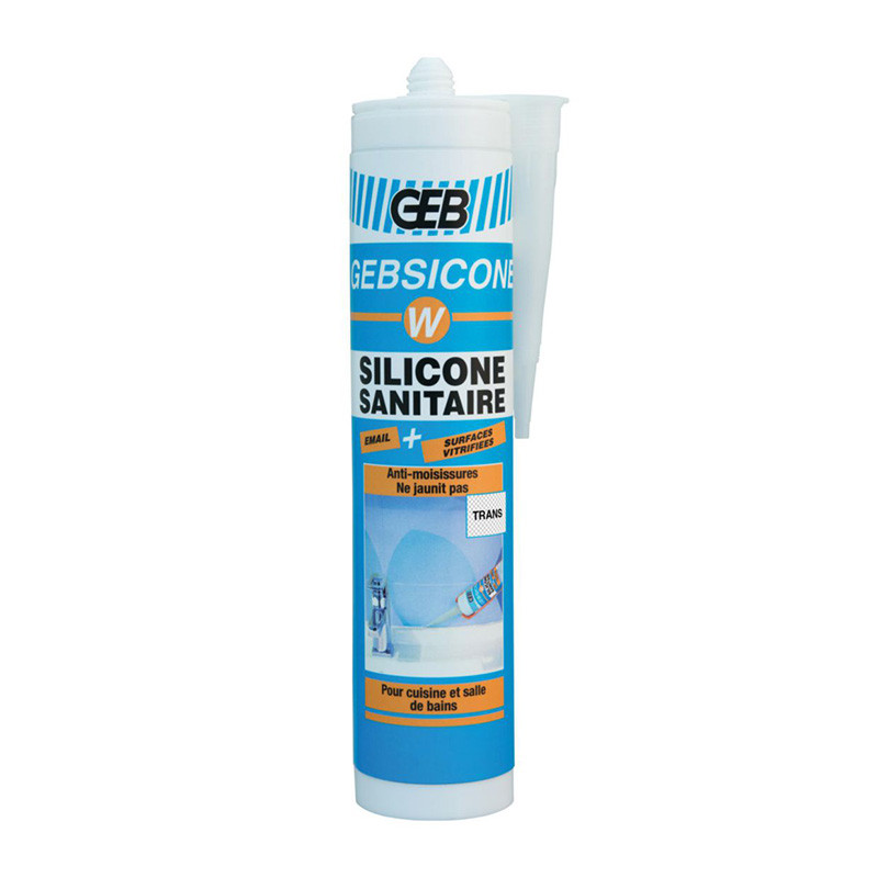                         Mastic silicone Gebsicone W - 310ml - Translucide