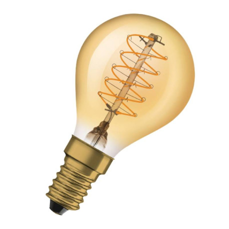 LED FILAMENT SPHERIQUE - E14 - GOLD VINTAGE - 3.4W - 822 - 250LM - DIMMABLE