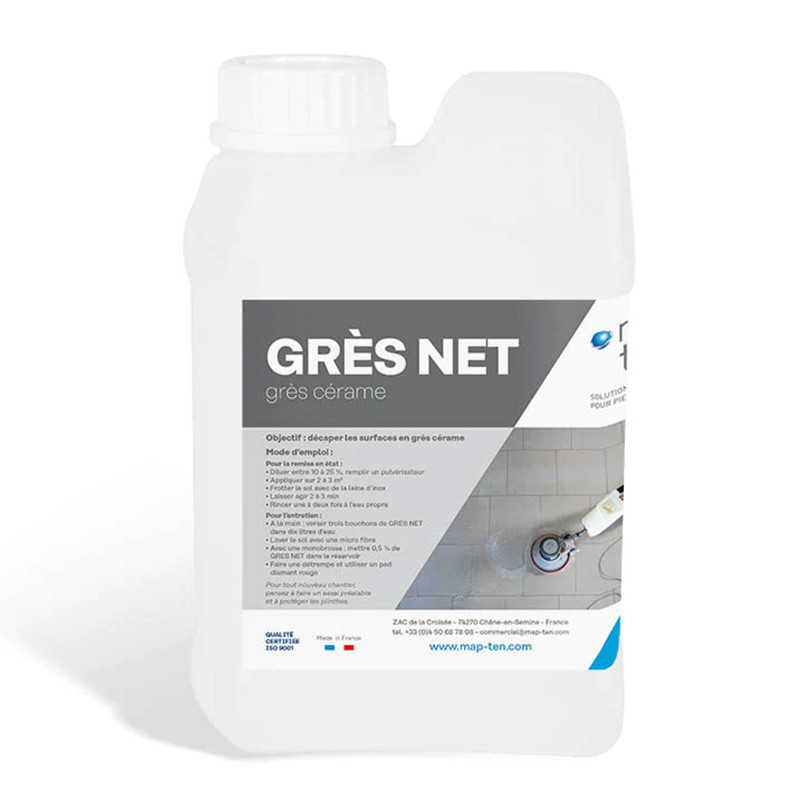                         Grès NET 1L Map Ten - Nettoyage - Grès cérame