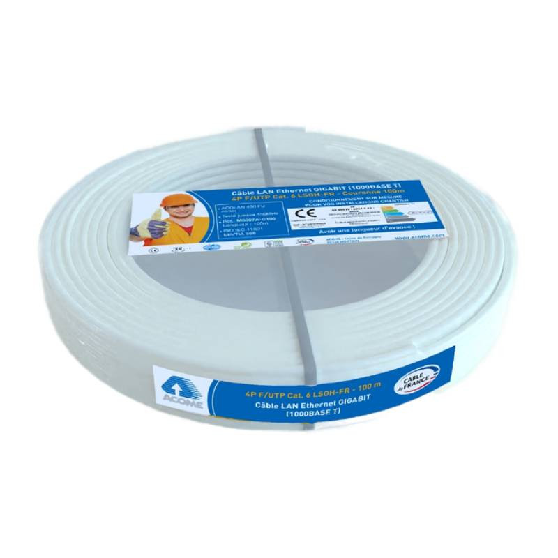                         CABLE - F/UTP - CAT6 - LSOH - 4P - (couronne 100m)