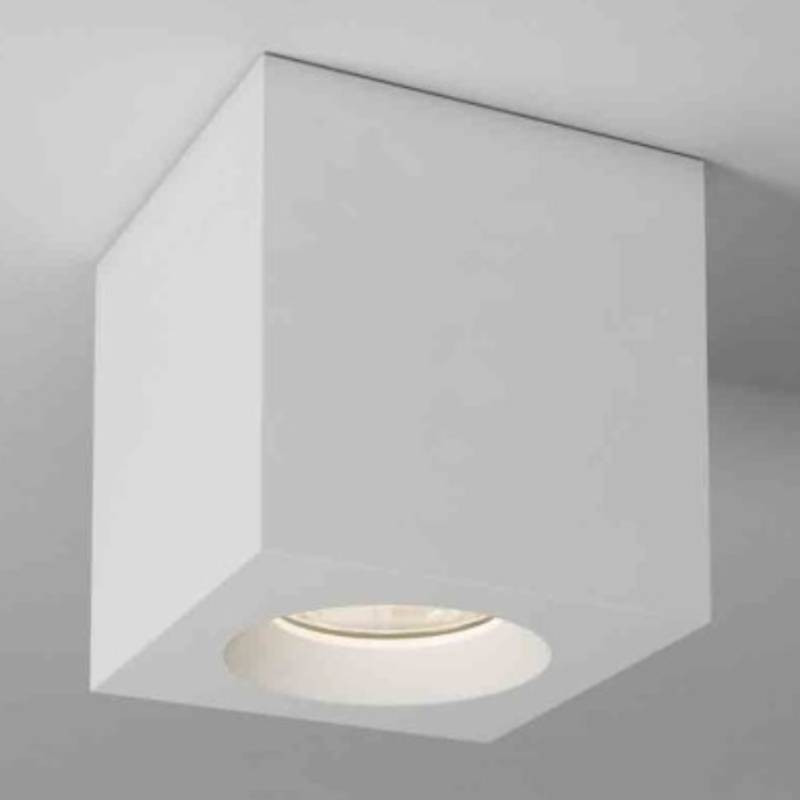                         PLAFONNIER - KLARA CARRE  - GU10 - IP65 - BLANC - CLII