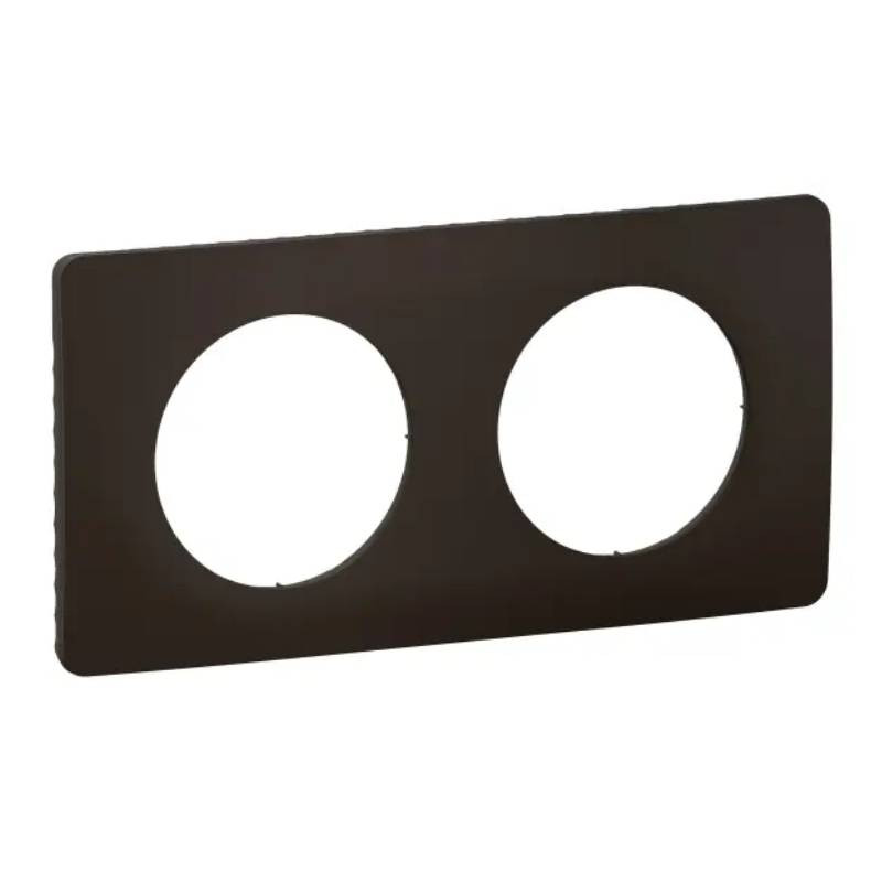                         Plaque de finition Céliane Legrand - 2 postes - Noir mat