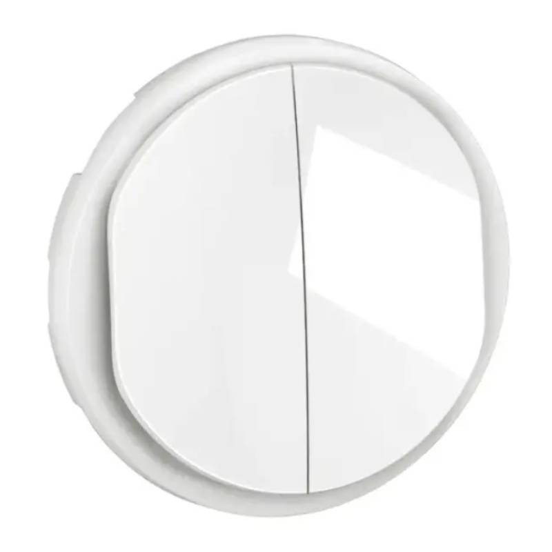                         Enjoliveur pour double poussoir NO+NF lumineux Céliane Legrand - Blanc
