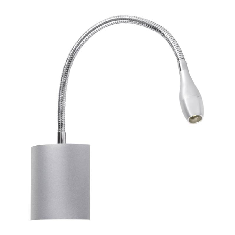                         5222 - Liseuse LIZA 1 Aric - Version patère - Base ronde - 2.3W - 3000K - Gris alu