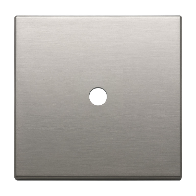                         PLAQUE - 1 BOUTON - EIKON TONDO - NICKEL BROSSE