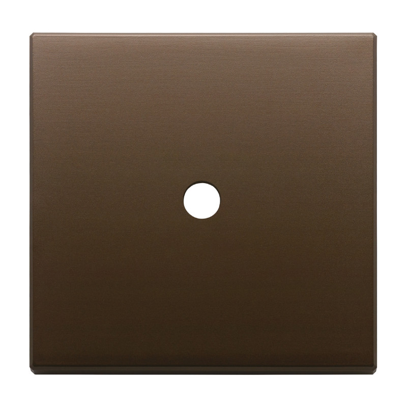                         PLAQUE - 1 BOUTON - EIKON TONDO - BRONZE FONCE BROSSE