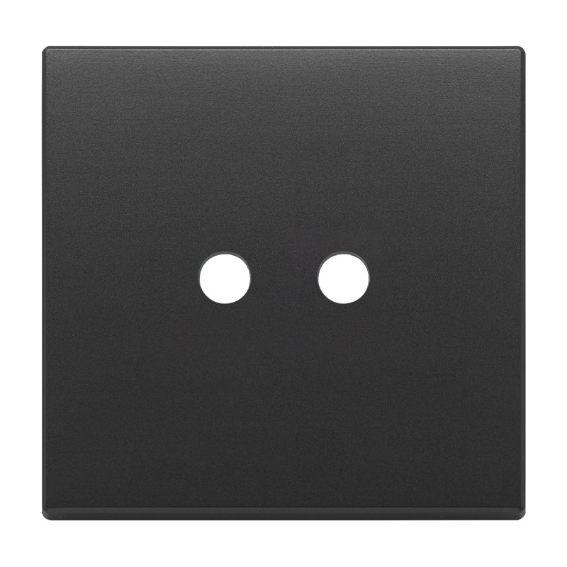                         PLAQUE - 2 BOUTONS - EIKON TONDO - ANTHRACITE