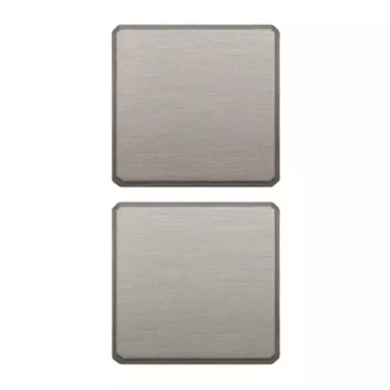                         BOUTON - EIKON FLAT - NICKEL BROSSE - (2 pcs)