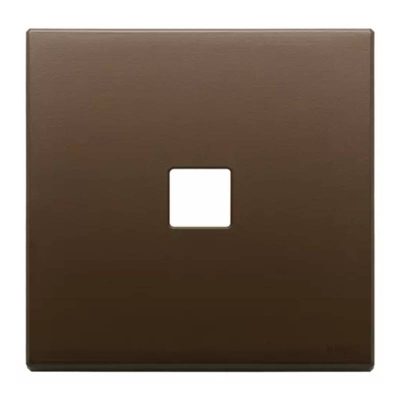                         PLAQUE - 1 BOUTON - EIKON FLAT - BRONZE FONCE BROSSE