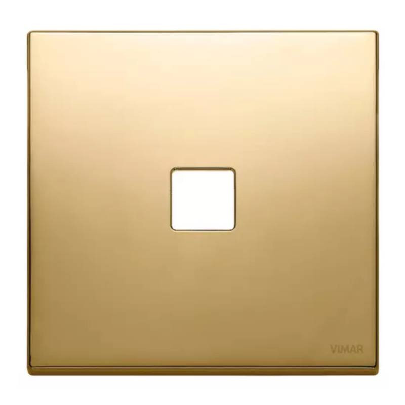                         PLAQUE - 1 BOUTON - EIKON FLAT - OR BRILLANT