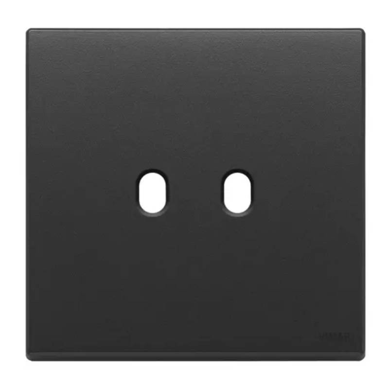                         PLAQUE - 2 BOUTONS - EIKON VINTAGE - ANTHRACITE