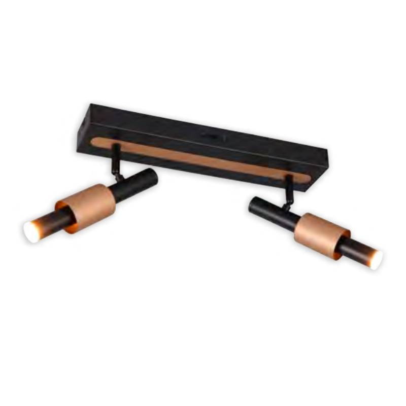                         APPLIQUE LED - IKARIS - 2x4,5W - 823/830/840 - 2x450LM - BLACK MAT - COFFEE