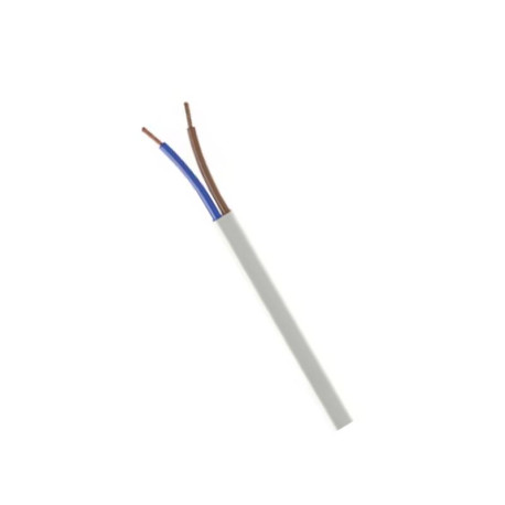 CABLE - H03VVH2F - 2X0,75²mm - BLANC (bobine 25m)