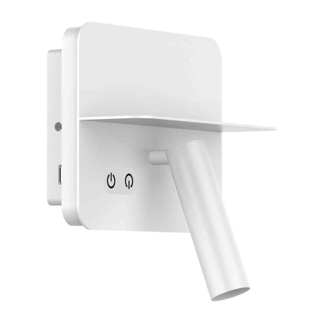 APPLIQUE + LISEUSE - ROMAN - TABLETTE - 9W - 830 - 280LM - BLANC - USB A/C