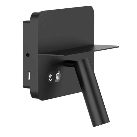 APPLIQUE + LISEUSE - ROMAN - TABLETTE - 9W - 830 - 280LM - NOIR - USB A/C