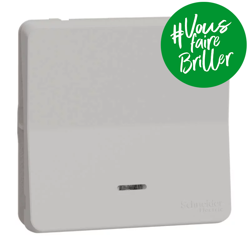                         Va et vient lumineux LED à connexion automatique IP55 IK08 - Composable - Blanc - Mureva Styl