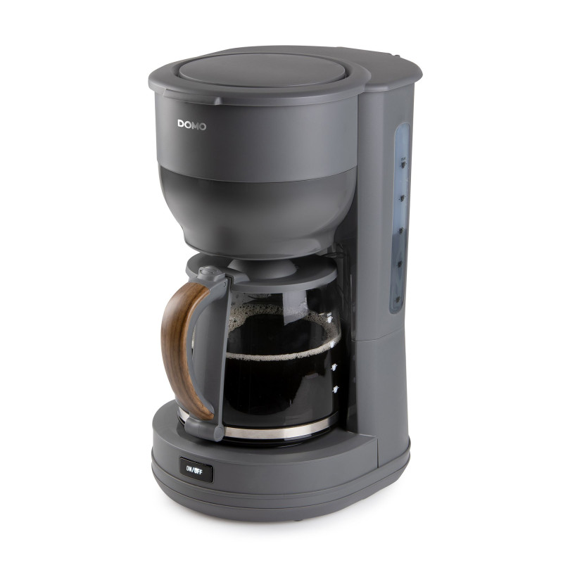                         CAFETIERE - WOOD YOU - 10 TASSES - GRIS/BOIS - 1.25L