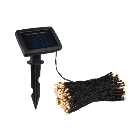 Guirlande LED Solar Aurinka IP44 3000K 60x3lm - Noir