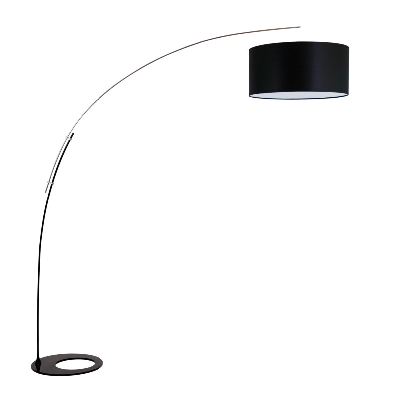                         LAMPADAIRE - CAPEC LS - E27 - NOIR/CHROME - ABJ NOIR - Ø600