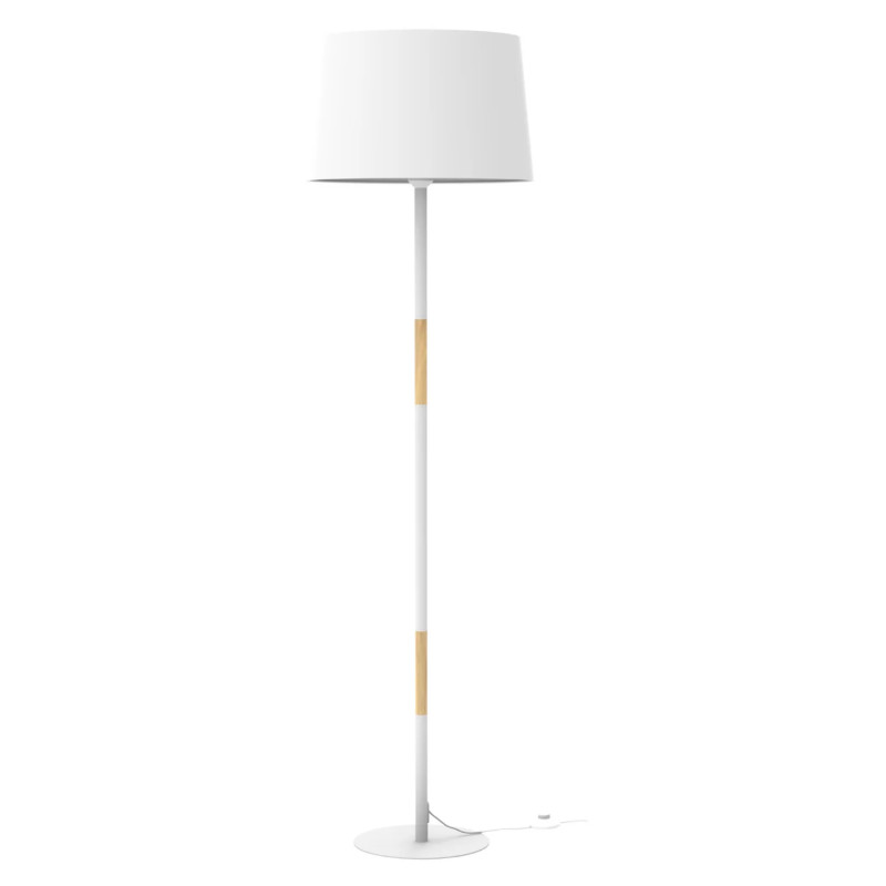                         LAMPADAIRE - MIKADO - E27 - BLANC/BOIS - ABJ BLANC - Ø450