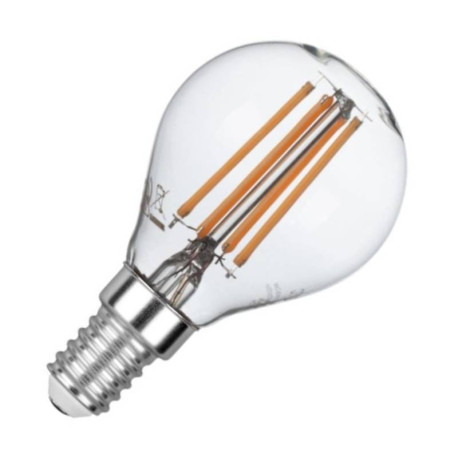 LED FILAMENT SPHERIQUE - E14 - CLAIRE - 6W - 827 - 806LM