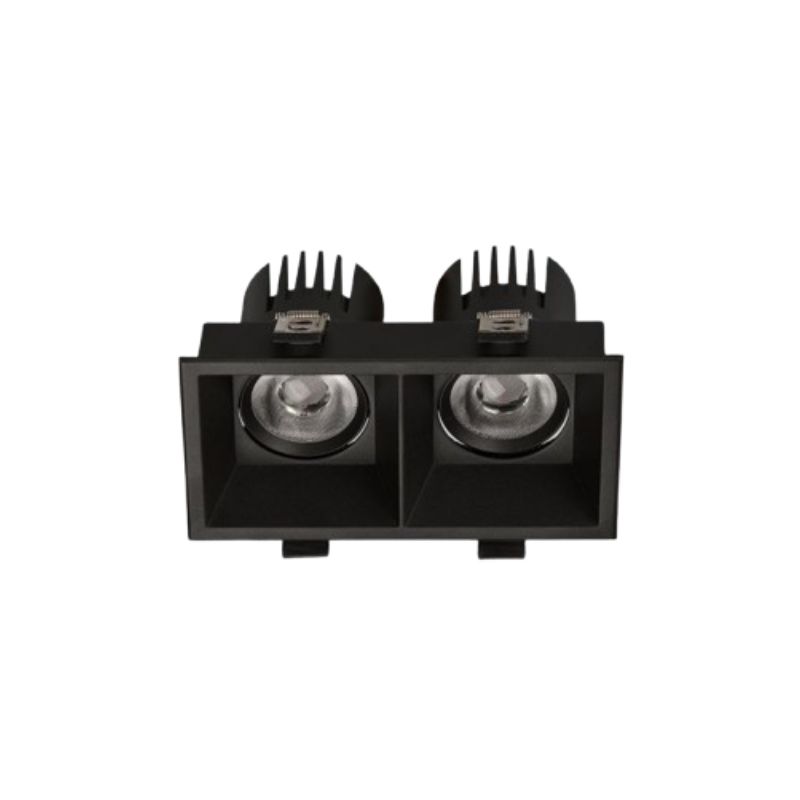                         SPOT LED - MOVE - 2X12W - 827/830 - 2610LM - RECTANGLE - NOIR - IP44 - CLII - ⧄85x157