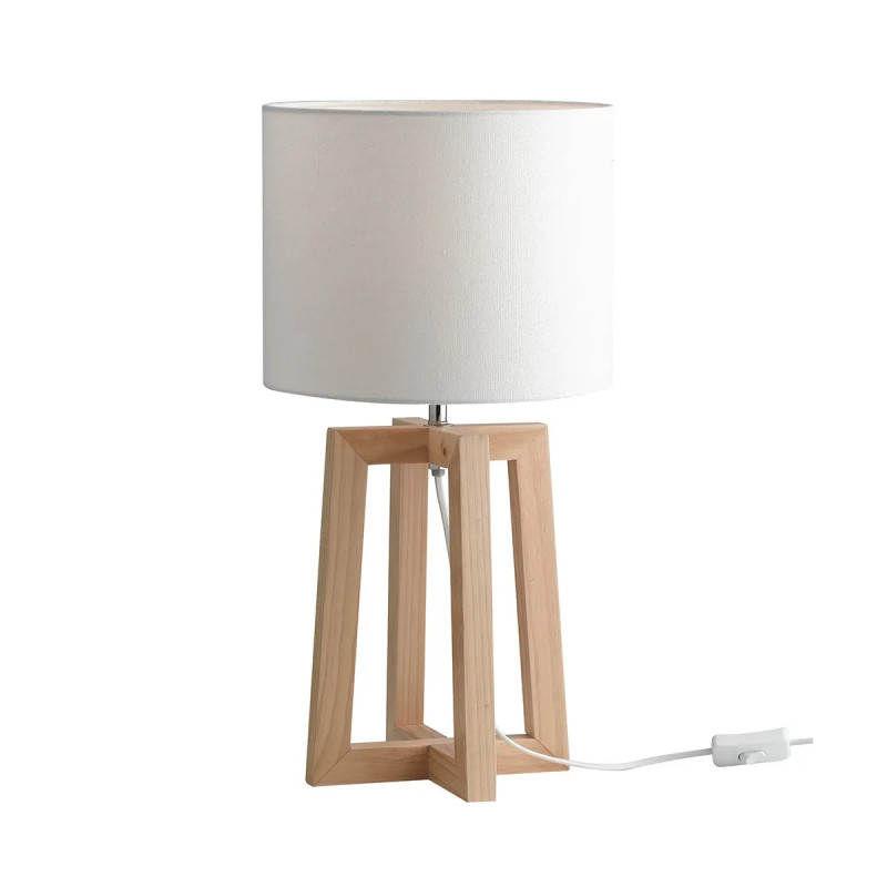                         CHEVET - BERRY L - E14 - BOIS - ABJ BLANC - Ø250