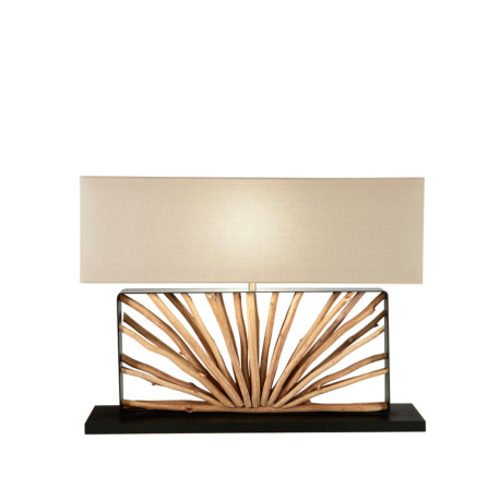 CHEVET - ETHEREAL L - E27 - BOIS - ABJ BLANC - L800xh600