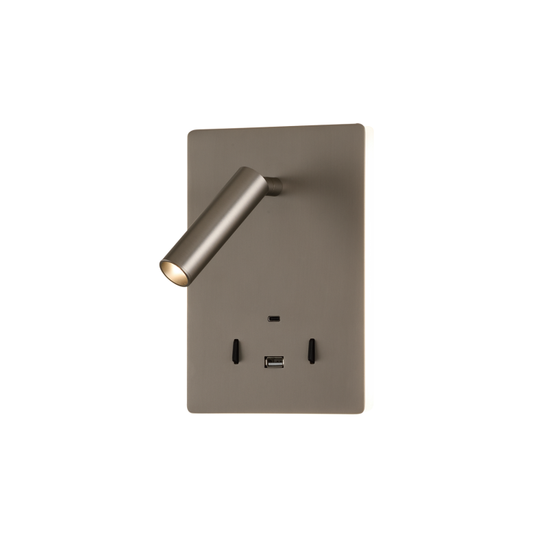                         APPLIQUE + LISEUSE - MANAT - 5W/3W - 830 - 415/285LM - NICKEL MAT - USB A/C