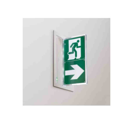 JM Platine d'encastrement mur ou plafond Kaufel ABB - pour blocs de secours Brio+ - Avec porte-étiquettes