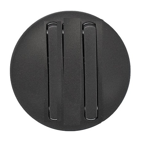 Enjoliveur Graphite pour double interrupteur et va-et-vient Soft 10AX - doigt étroit