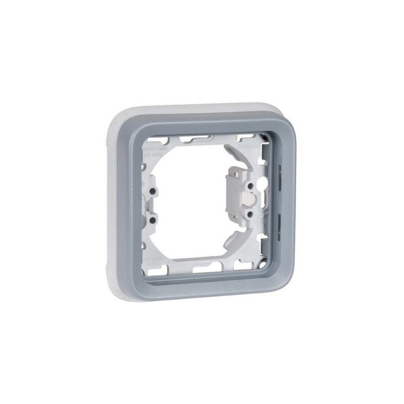                         Support de plaque Plexo IP55 - 1 poste - Gris