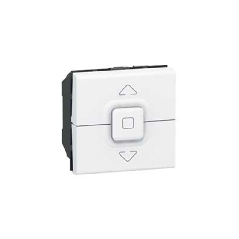                         Poussoir pour 1 ou plusieurs volets-roulants - Mosaic - 2 modules - blanc