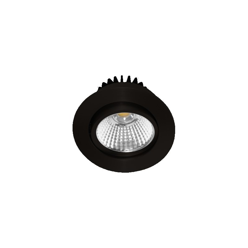                         Spot encastré rond AL1014RD led - 3000k - Noir mat