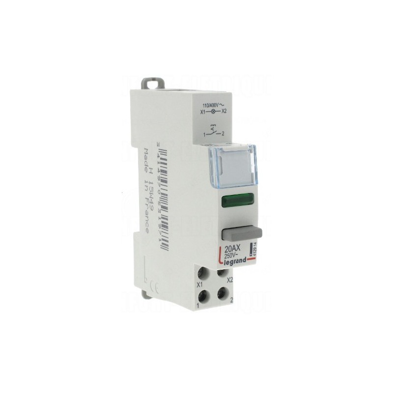                         Inter poussoir CX3 1 module - Double fonction - Avec voyant