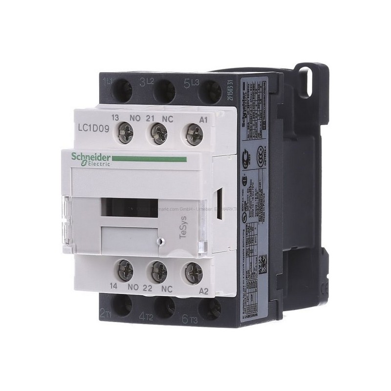                         Contacteur TeSys LC1D bobine 24VCA - 3P AC3 440V - 4kW - 3F 