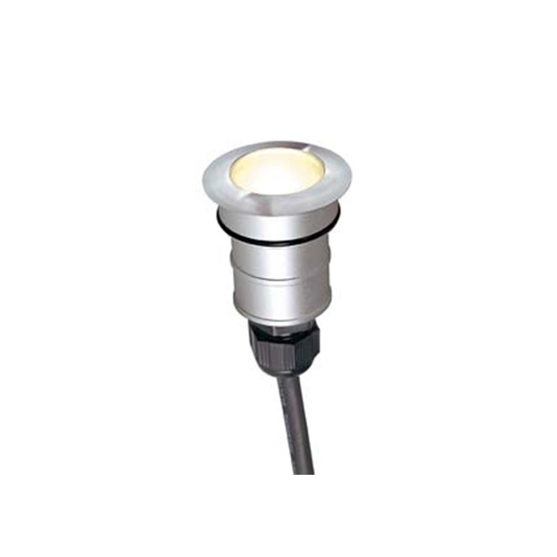                         Projecteur encastré de sol Power Trail-Lite LED - Rond - Inox - 3000 K - 1W