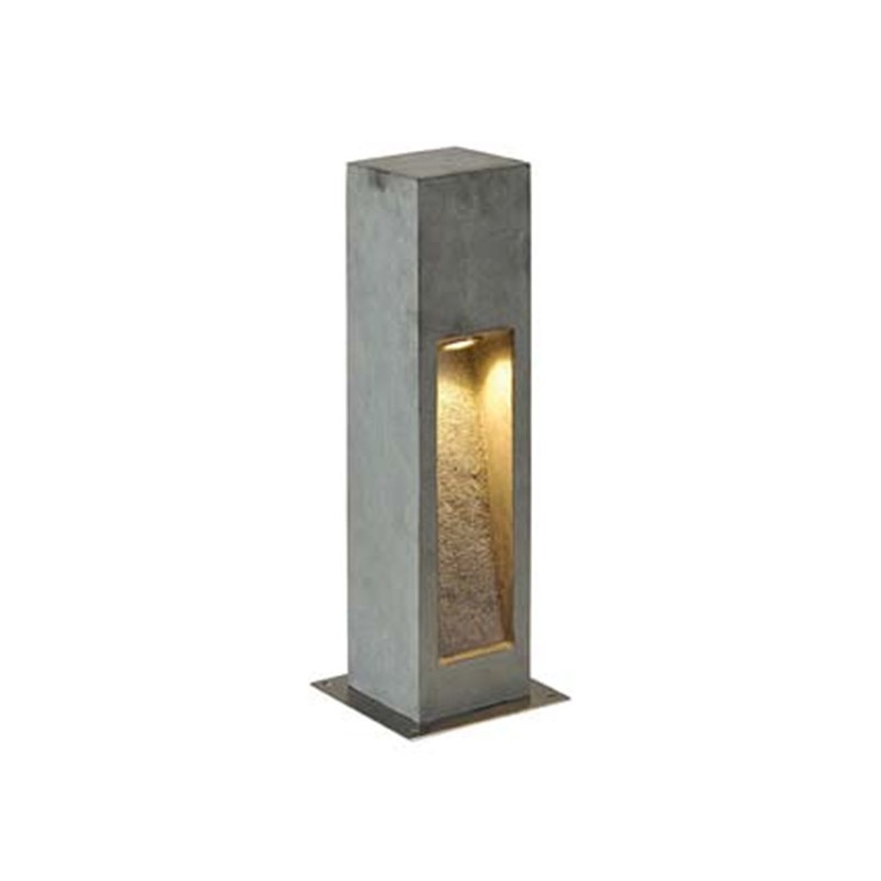                         Borne Arrock Stone LED 50 - Gris - 9W - Non variable - Avec ampoule