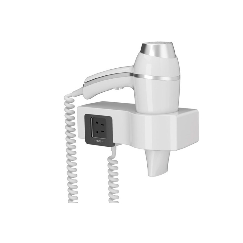                         Sèche-cheveux Alteo Support - 1875W - Blanc - Support Prise rasoir mono tension