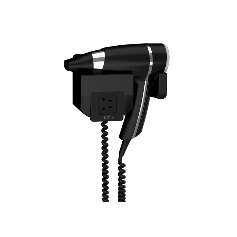                         Sèche-cheveux Brittony Support Frontal- 1600W - Noir - Support Frontal Base avec Prise rasoir mono tension