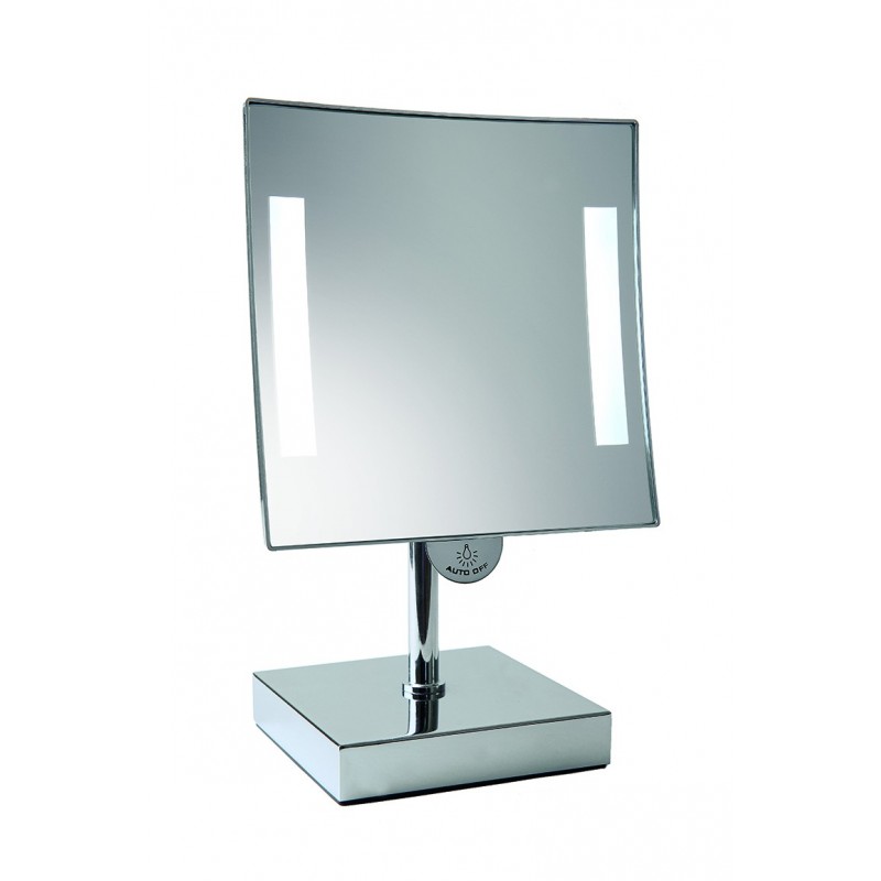                         Miroir Galaxy lumineux grossissant X3 sensitif - Led - Laiton chromé/noir - Pile - Tubulaire