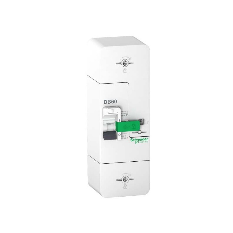                         Disjoncteur de branchement différentiel instantané DB60 Resi9 - 1P + N - 15/30/45 A - 2 kA - Sensibilité 500 mA