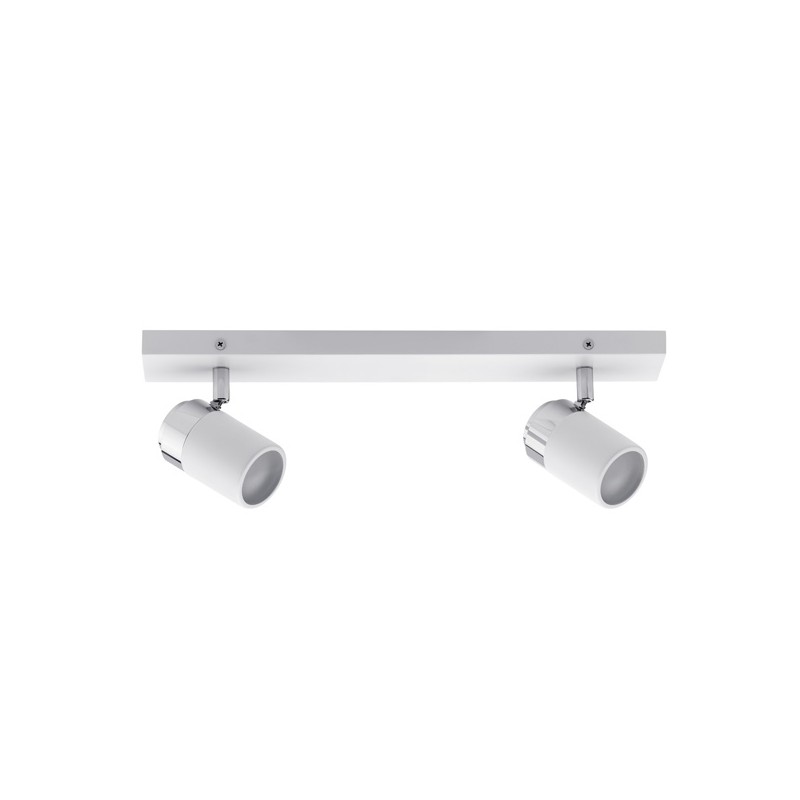                         Plafonnier Zyli 2 - Blanc/chrome - 3x10W - GU10 - IP44 - Dimmable - Sans ampoule