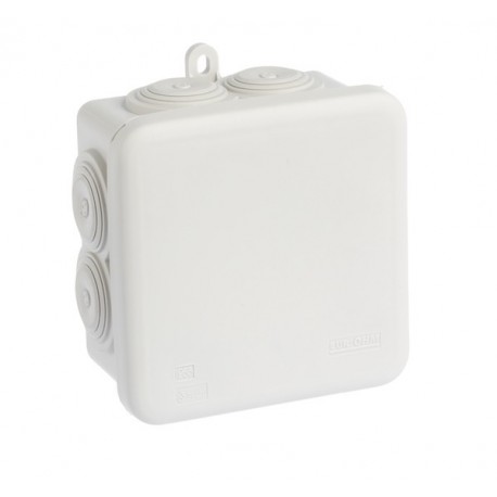 BOITE DE DERIVATION ETANCHE - 80x80 - H45 - 7 EMBOUTS