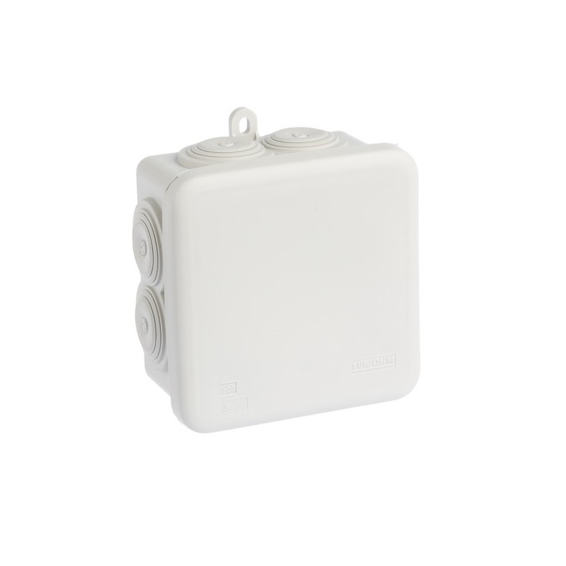                         Boîte de dérivation étanche éco 960°C - 80 x 80 mm - 7 entrées